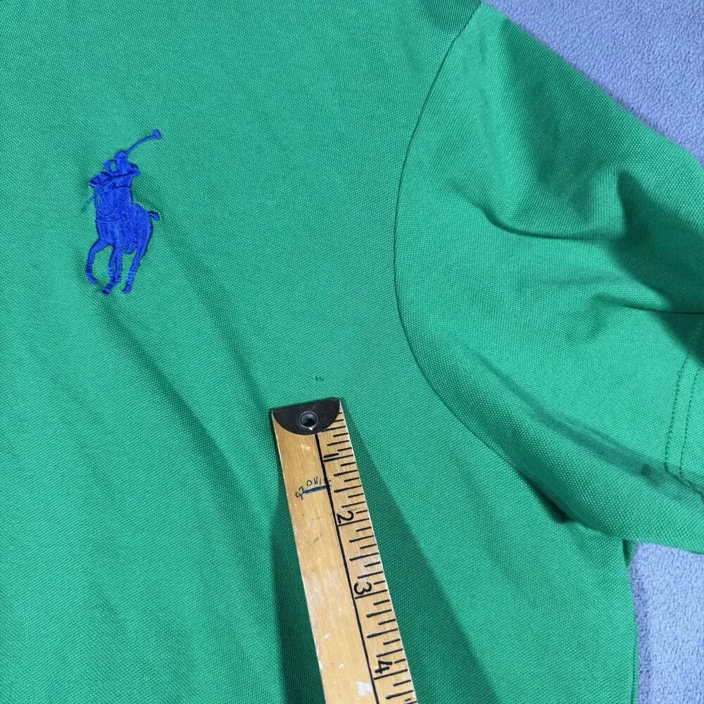 Polo Ralph Lauren Performance Big Pony Polo Shirt Crest Mens 2XL Green Italia